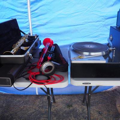 Brass and Brass made of plastic and a Rekokut that plays vinyl.  whew.
