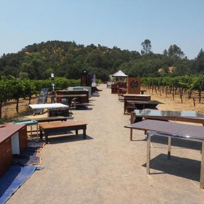 Miles of tables.  (or maybe a 100' or so)