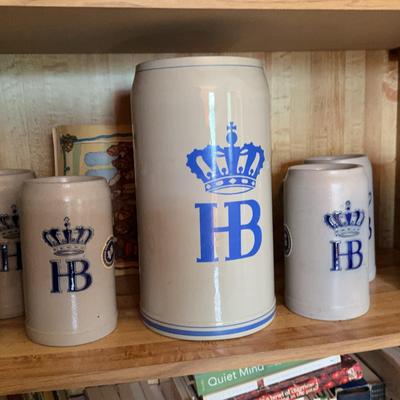 7 Hofbrauhaus HB German Beer Steins