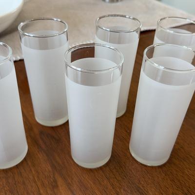 6 MCM Frosted Glasses