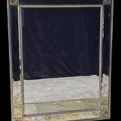 Large Silver Tone Wall Mirror