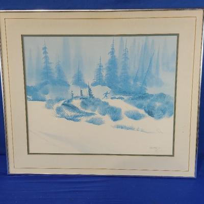 Watercolor Winter Scene By Bill Alexander