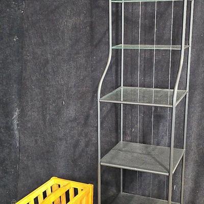 6-Tier Bakers Rack (1) + Wooden Magazine Holder (1)