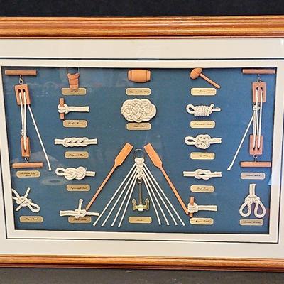 Nautical 'Knot Board' Shadow Box Wall Art