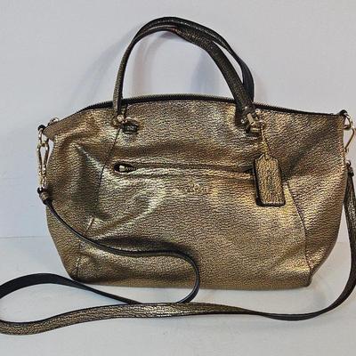 Coach 'Prairie' Gold Satchel Bag