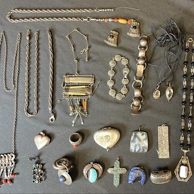 Costume Jewelry, Misc. White Metal #006