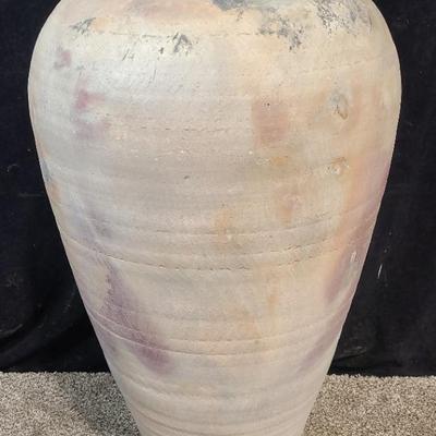 Large Roku Terracotta Vase Signed By M. Swenson