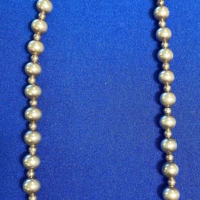 .925 Sterling Bead 18” Necklace 