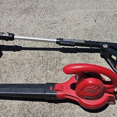 Troy Built Electric Leaf Blower (1) + Worx Battery Operated Weed Wacker (1)