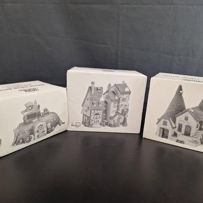 3 Department 56 Village Collection - Oliver Twist Fagin's Hide- A-Way -Bishop's Oast House