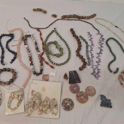 Semi-Precious Stone Lot - Pendants - Bracelets 