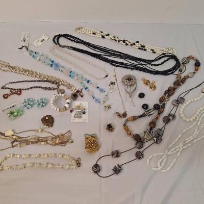 Unique Lot of Vintage Necklaces - Pins - Bracelets - Earrings  