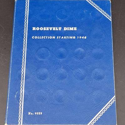 Lot of Silver 56 Roosevelt Dime Collection Starting 1946 - Not Full