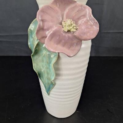 Jana Koson Vase - Hand Thrown with Hand Made Flower 
