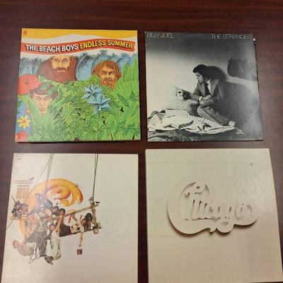 4 33 RPM's - Chicago Carnegie Hall with Posters - Billy Joel The Stranger - Chicago 