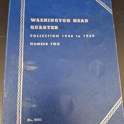 Silver Coin Lot 35 Washington Head Quarters Collection 1946-1959 Missing 1 coin. 