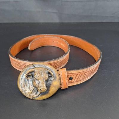 James Avery Artisan Buckle - Leather Belt - Founded 1959 