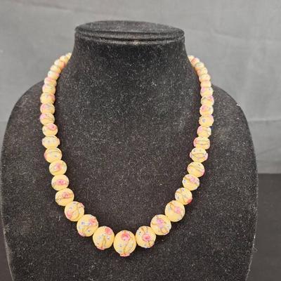 Pink Cream Wedding Cake Venetian Necklace