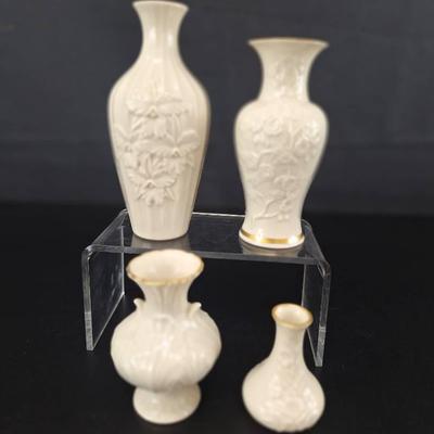 4 Piece Lenox USA Vases 