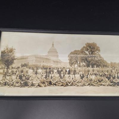 Framed Northwood Ohio School Washington Tour May 17, 1940, Black and White Photo