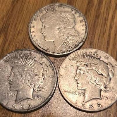 1921, 1922, and 1935 $1 Coins