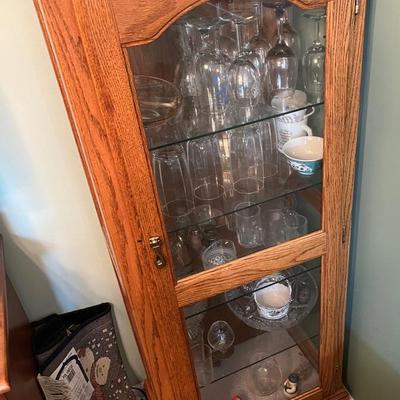 Wooden Glass Shelving Cabinet (1 of 2)