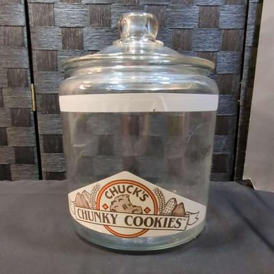 Chucks Chunky Cookie Large Glass Cookie Jar