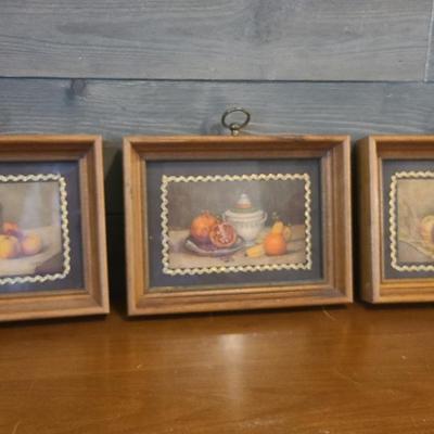 3 Framed Miniature Still Life Prints