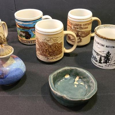 National Parks & State Stoneware Mugs and Small Pottery