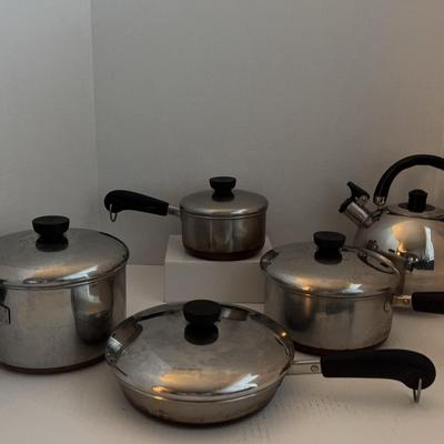 Revere Ware Copper Clad Pots and Pans 