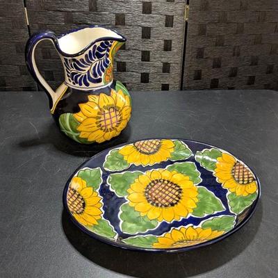 Mexican Pottery ~ Painted Sunflowers