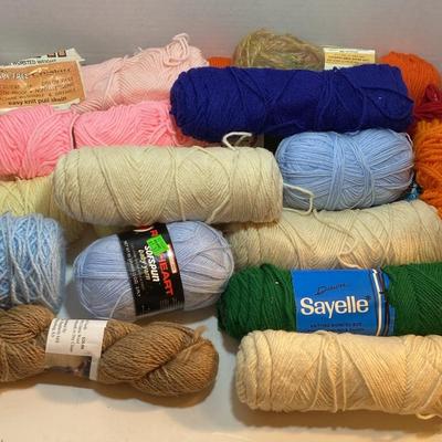 Acrylic/wool Yarn Lot 2: Sayelle, Llama Wood, Red Heart, Honey Crafts  