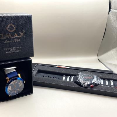 2 New Watches - Omax Geneva Swiss Company & Shark Sport Watch 
