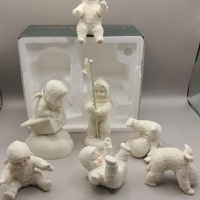 7 Snowbabies By Dept 56, Including "To The Moon And Beyond"