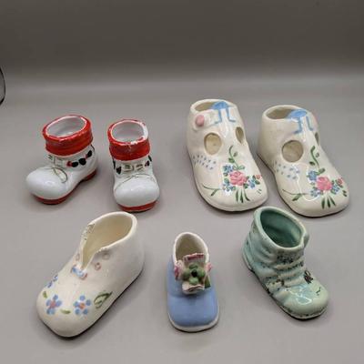 Miniature Decorative Porcelain Shoes 