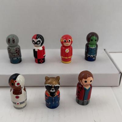 Bif Bang Pow! Pin Mate Wooden Figures, Marvel's Guardian Of The Galaxy & DC Comics’ Justice League