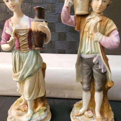 Arco Hand Painted Figurines (Man & Woman), about 12" Tall