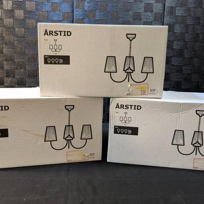 3 IKEA ÅRSTID Hardwire Ceiling Pendant Lamps NEW IN BOX
