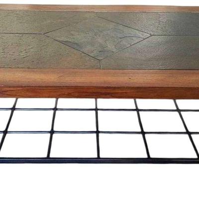 Wood And Slate Coffee Table