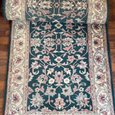 Green Antique Hallway Rug