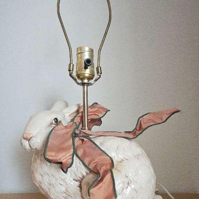 Vintage Ceramic Bunny Lamp