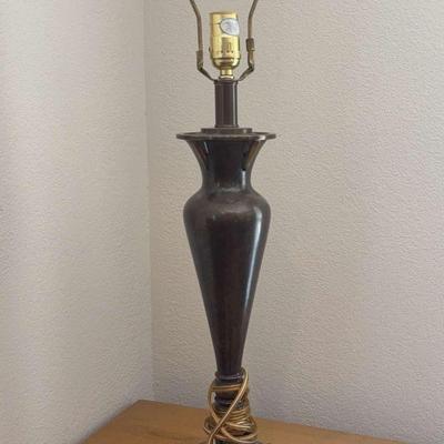 Vintage Lamp And Metal Flower Frogs 