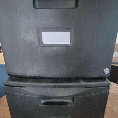 2 Plastic File Cabinets 