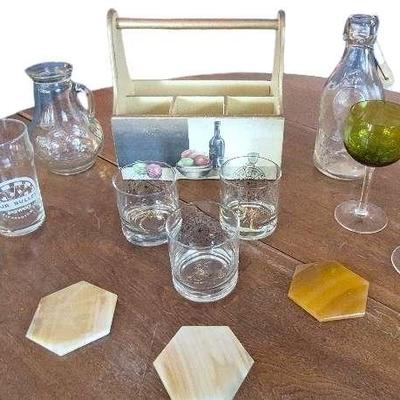 Wine Bottle Holder, Wine Glasses, Beer Glasses, Small Liquor Glasses & More