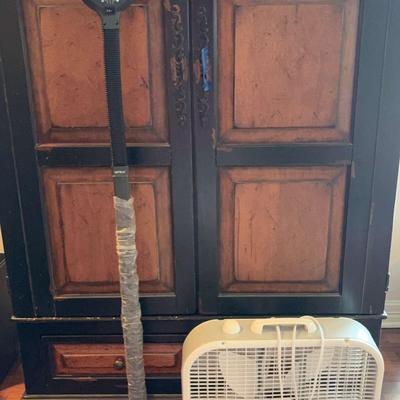 Metal Bug Lamp And Plastic Box Fan