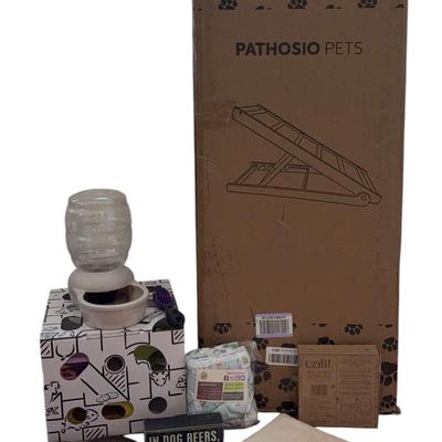 Pet Stairs, Water Dish, Dog Diapers, And More