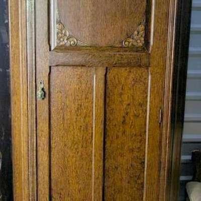 Vintage Wood Wardrobe Cabinet