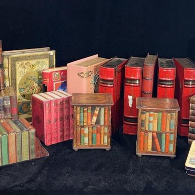 Vintage Metal Book Tins