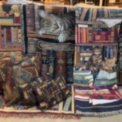 Library Pillows And Throw Blankets