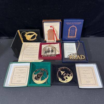 Collectors Ornaments - Library Of Congress And Saratoga Race Track